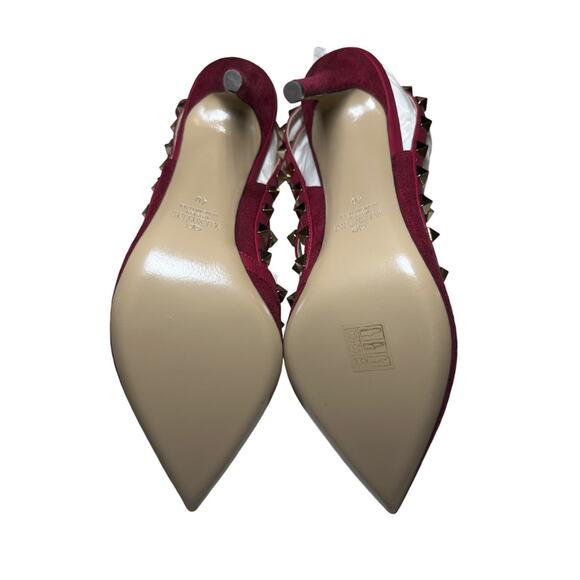 Valentino Garavani NIB Camelia Suede Rockstud Caged Ankle Strap Heels Pumps 40 - Picture 4 of 6